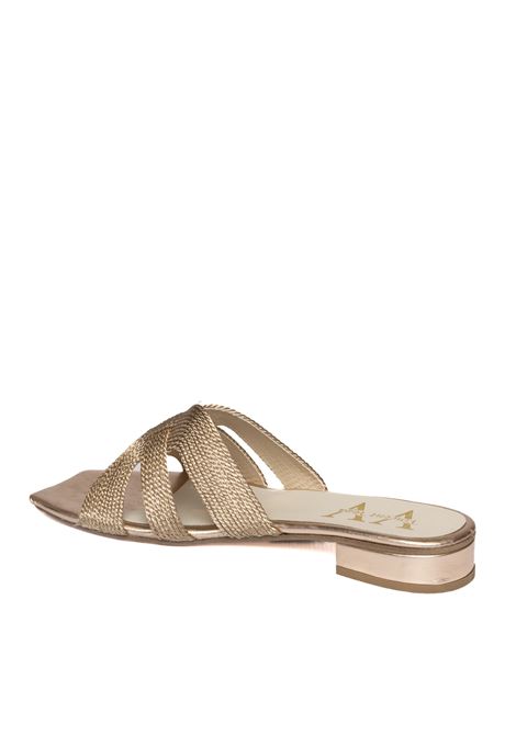 Champagne rafia sandal VINCENT VEGA | COUNTRY PTQ20RAFIA-CHAMPAGNE